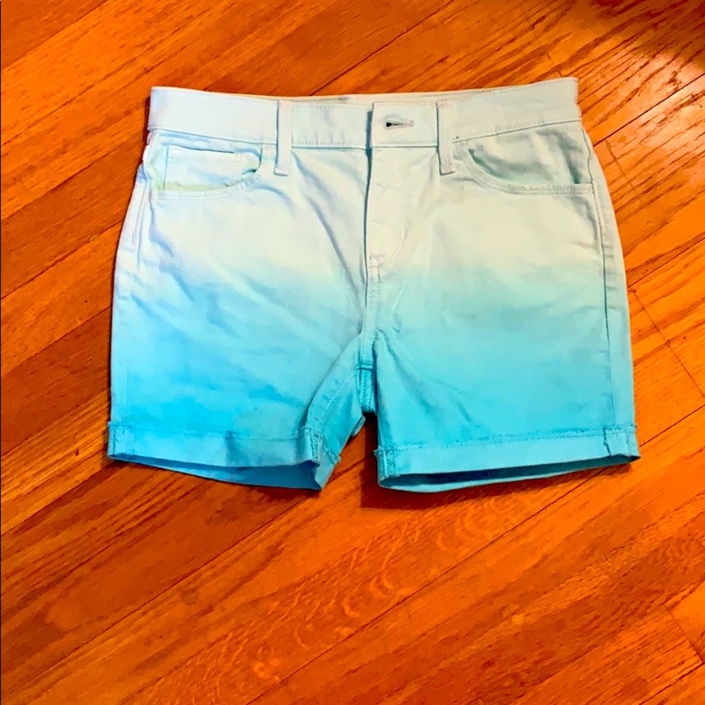 Old Navy Aqua Ombré Denim Shorts
